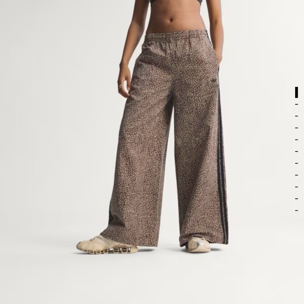 adidas Women’s FIREBIRD OVERSIZED AOP DENIM PANTS - Picture 2 of 7